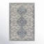 Phoebe Machine WashableOriental Area Rug in Cream/Blue-1936565549