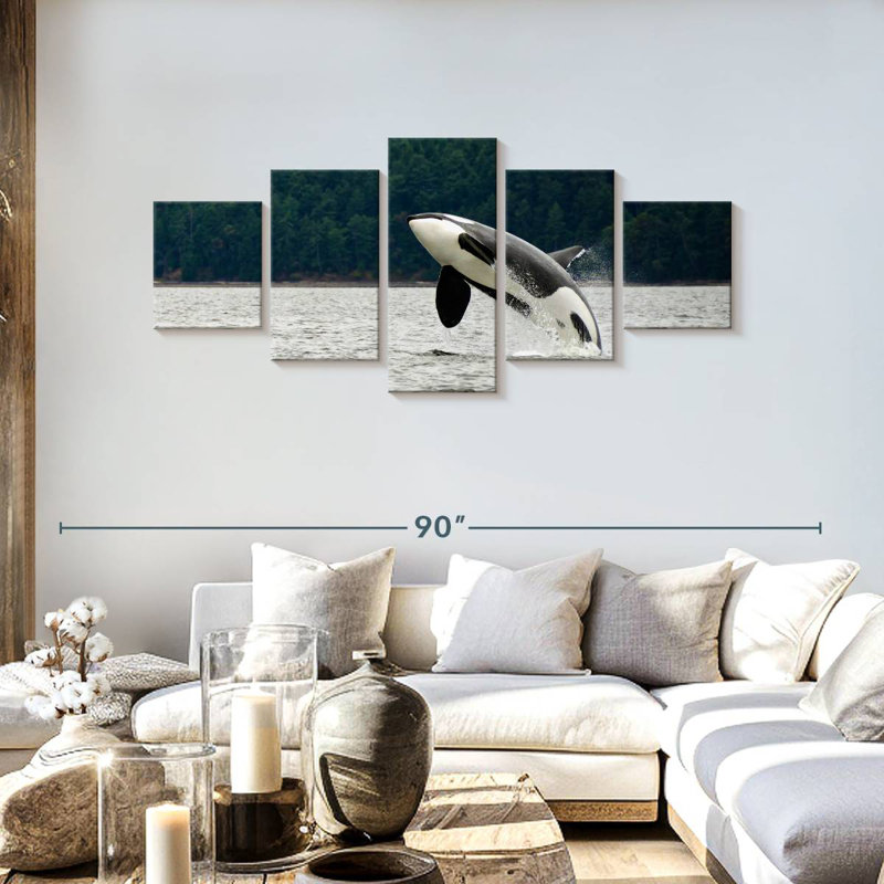 Orca Jumping, 30" H x 68" W