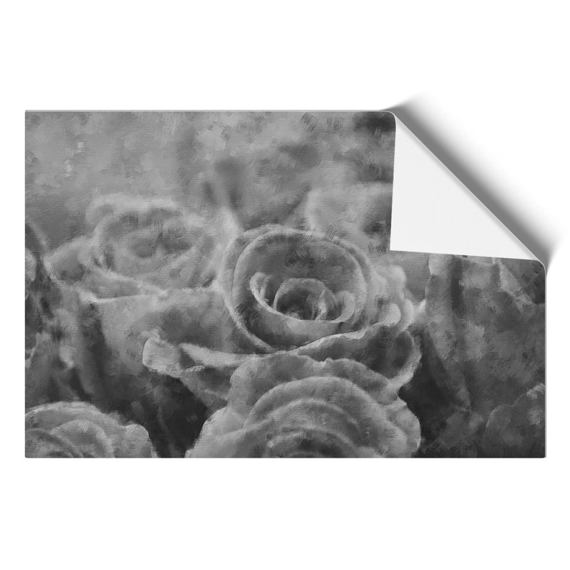 Bunch of Roses Painting - Frameless Print, 21cm H x 30cm W x 0.1cm D