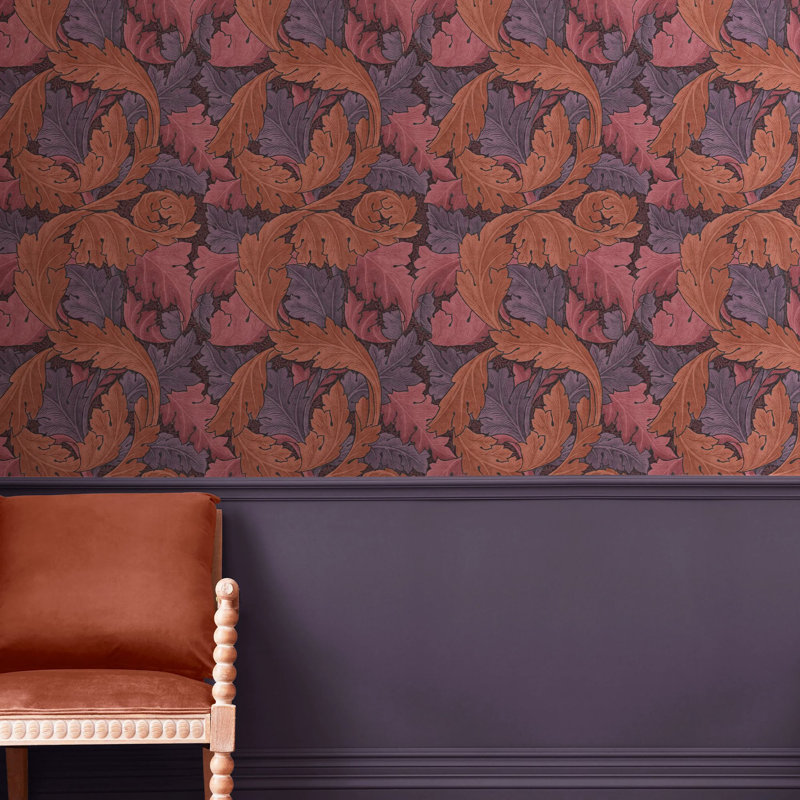 William Morris At Home Acanthus Floral Wallpaper, Beige