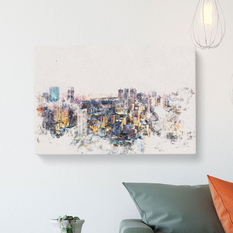 Bangkok Skyline In Thailand - Wrapped Canvas, 60cm H x 91cm W x 3cm D