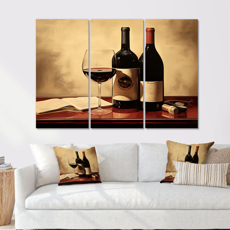 Vinyle vinyle - ensemble d'art mural vin, H 40 po x l 60 po