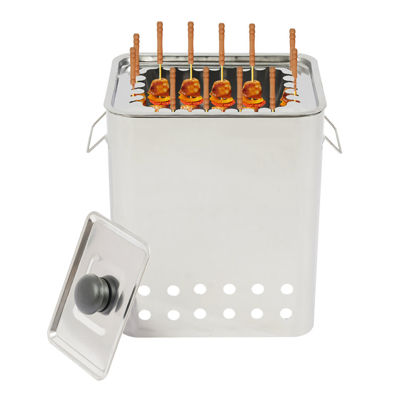 Barbecue portatif en acier inoxydable