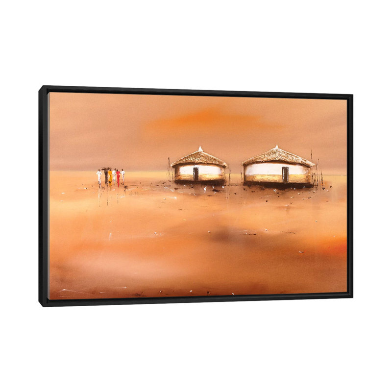 «On the Waterfront III», impression sur toile, H 18 po x l 26 po x P 1,5 po, Toile avec cadre noir, Pas de tapis