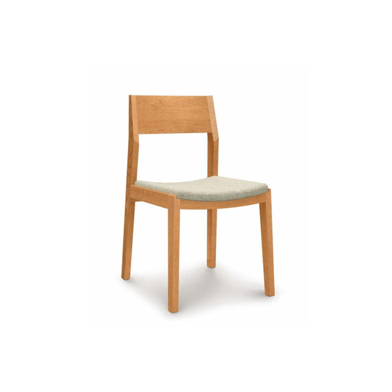 Iso Leather Dining Chair, Natural Cherry, Coffee
