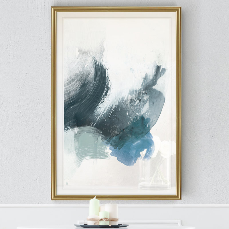 « côtier broyage ii »-reproduction d’art sur toile, H 24 po x l 18 po x P 1,5 po, Cadre doré