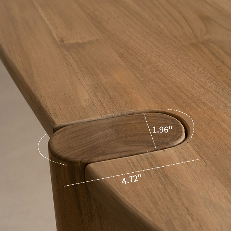 Ensemble de table de salle à manger de style nordique en bois massif ovale, H 29,5 po x L 70,8 po x l 31,4 po
