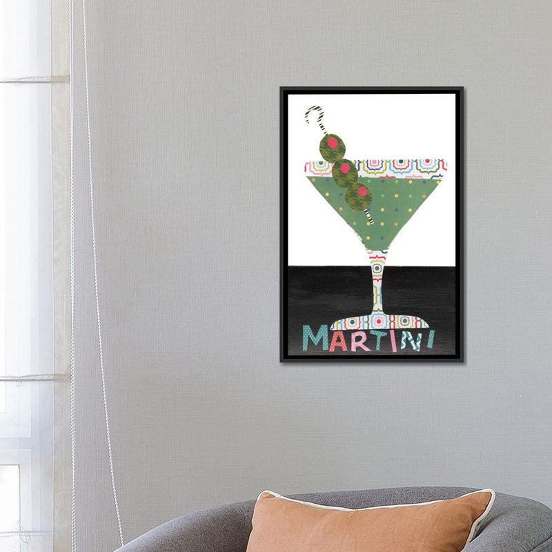 " Mix Me A Drink II " by Regina Moore, 26" H x 18" W x 1.5" D, Black Framed Canvas