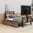 Selia Twin Size Metal Platform Bed with Two Storage Drawers and Rotatable TV Stand-1996516077