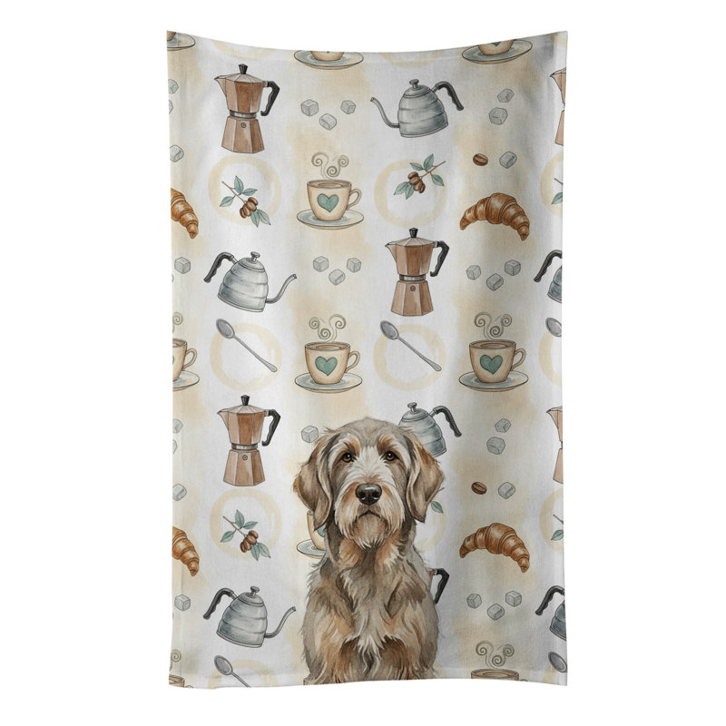 Serviette de cuisine Coffee Bar, Loutre Griuse et brun clair
