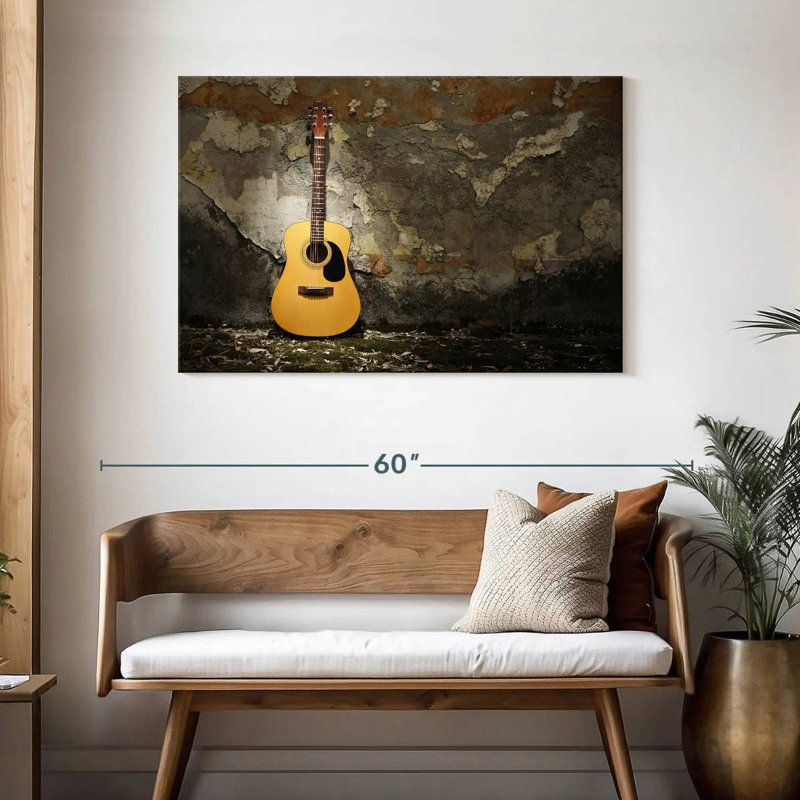 Guitare acoustique Abarca Grunge, H 30 po x l 45 po
