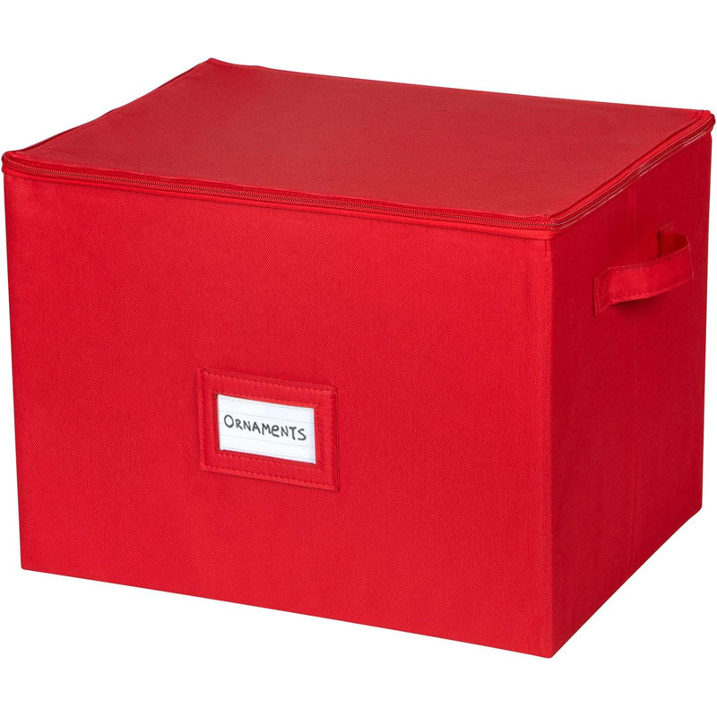 Boîte de rangement pour ornements de Noël pour protéger et ranger des décorations allant jusqu'à 80-3 po, Gris