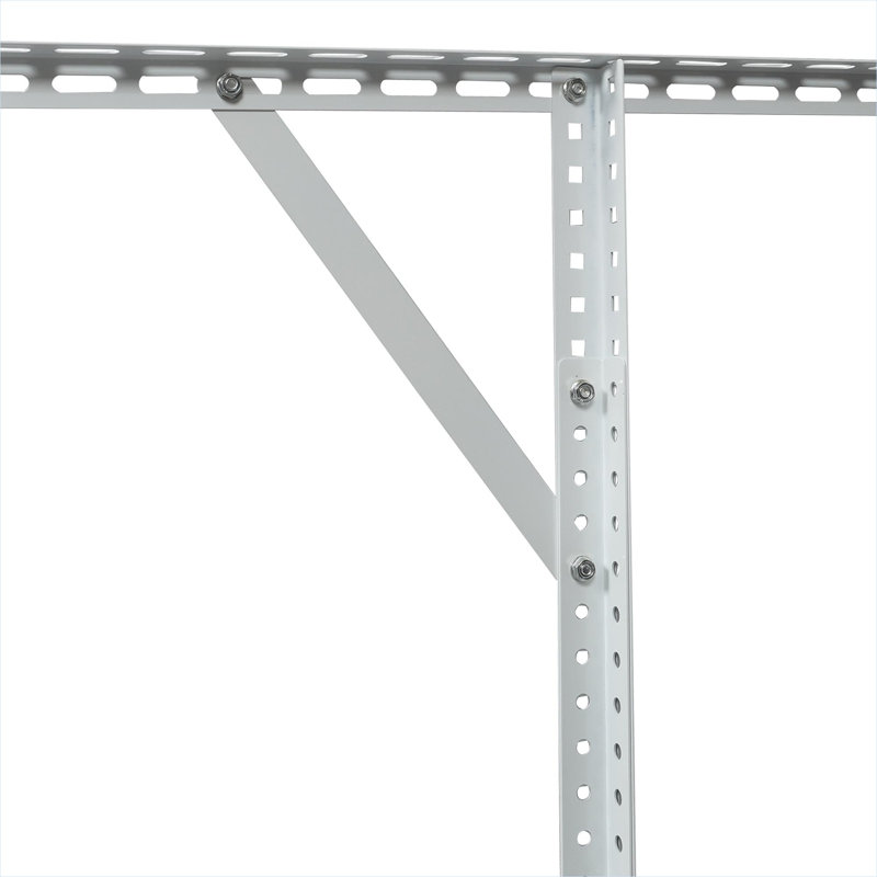Steel 2 x 8FT Adjustable Heavy Duty Overhead Garage Ceiling Storage System in Soft White
