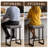Upholstered Counter Stool with Metal Frame & Footrest, Backless Saddle Seat Counter Height Bar Stools-1702816485-1702816487-1702816480