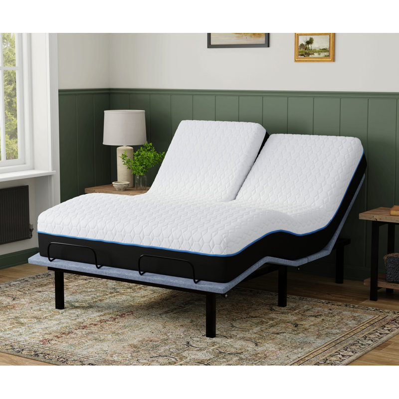 Matelas en mousse viscoélastique fendue 12 po Copper Lux, Grand lit divisé