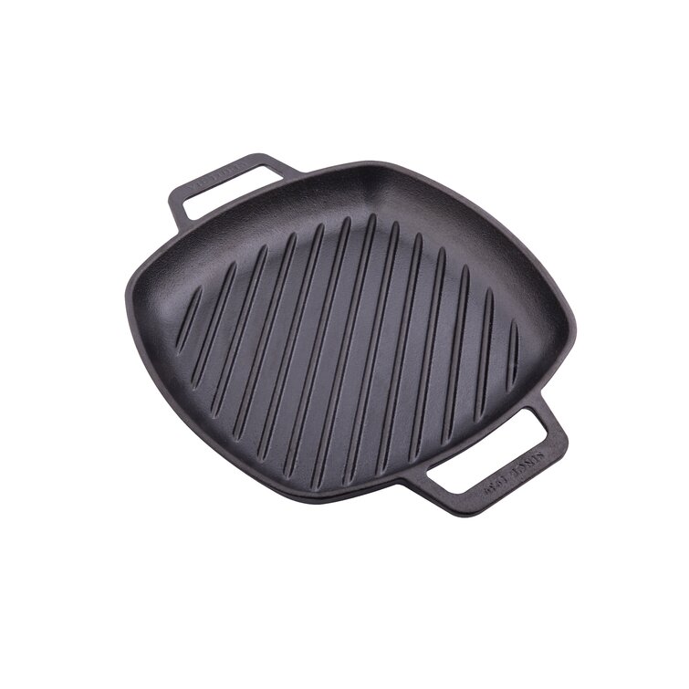 Victoria Victoria Cast Iron Square Grill Pan, 10 x 10, Seasoned in the  Cooking Pans & Skillets department at