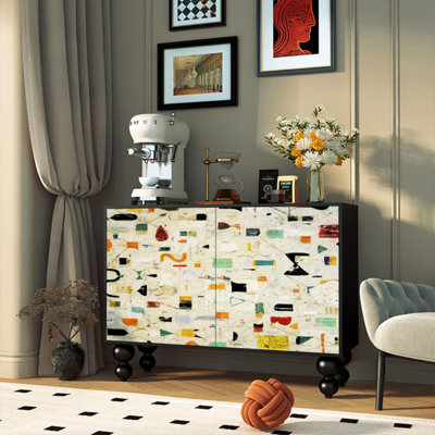 Armoire d'appoint en bois massif Retro Art