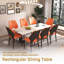 Luxurious Rectangular Dining Table with Eight Chairs for Various Settings-1175998187-1175998181