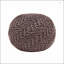Charmant pouf rond avec fil de PET écologique, pour un décor moderne et durable-3104258