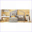 Lit simple en bois composite avec canapé, station de charge et amp; Rangement, gris-2083401408
