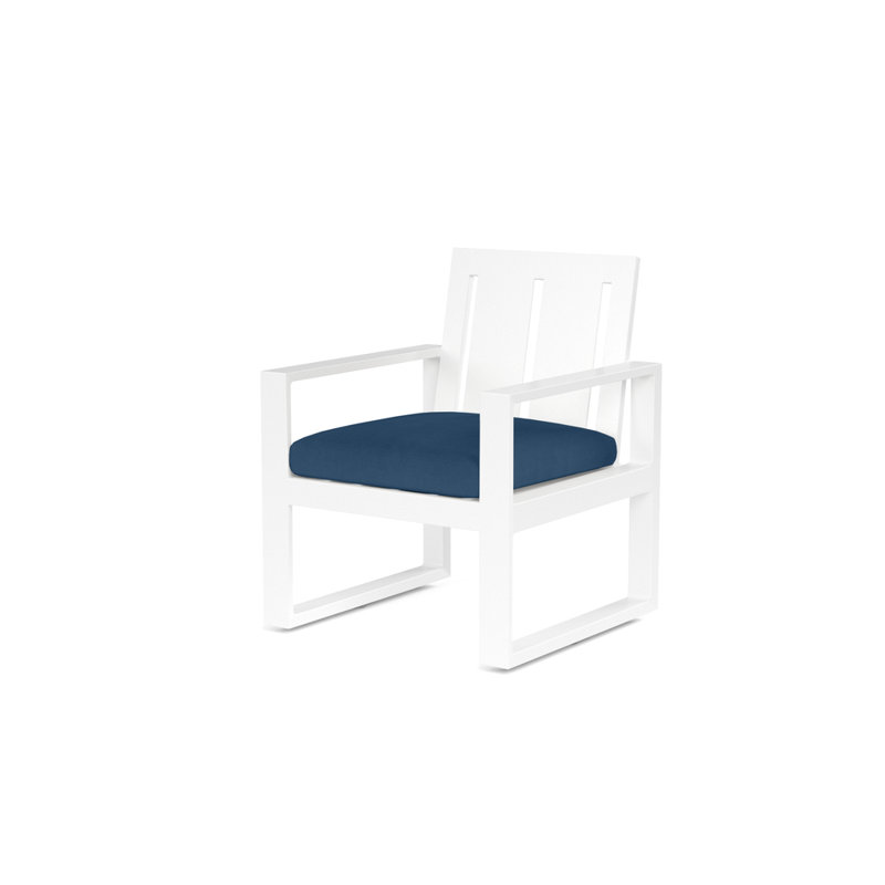 Chaise de patio avec coussin Camela, Spectre indigo Sunbrella®