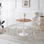 Table de salle à manger 31,5 "avec plateau en tulipe et plateau de table de style Mid-Century pour 2 à 4 personnes avec plateau en MDF rond, table de salle à manger sur pied-642262916