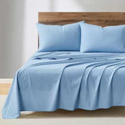 DKNY Vintage Washed Cotton Sheet Set Blue