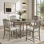 Table de salle à manger ronde gris clair clair 1pc Table Only