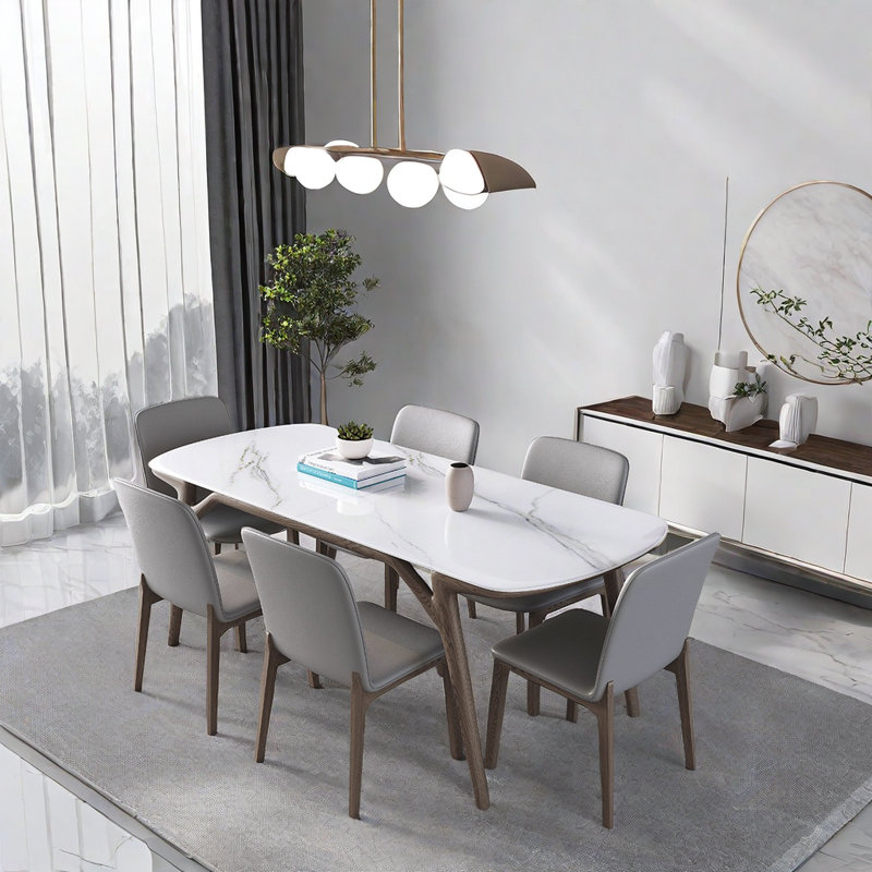 Ensemble de salle à manger rectangulaire Tiso, H 29,52 po x L 55,11 po x l 31,49 po