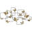 Asinat Metal Butterfly Gold Wall Decor with Black Open Rectangles