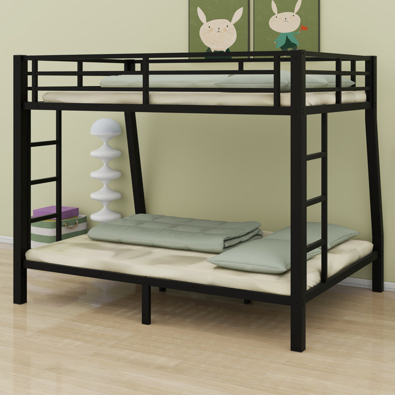 Metal Bunk Bed With Convenient Ladder Access