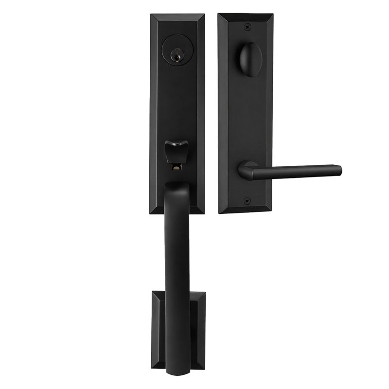 Ensemble de poignée Bravura 971-939 active avec levier Charlotte en noir mat - R, Noir mat, Oui