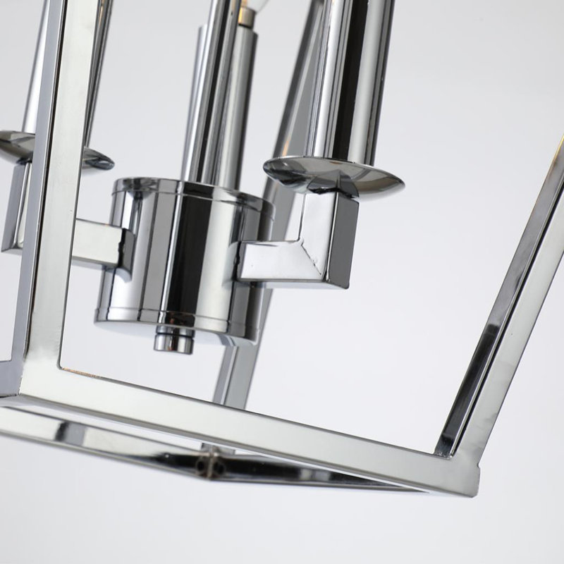 Luminaire suspendu de style lanterne médiévale à 3 lumières en noir / or / argent, Nickel, Argent