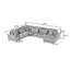 Canapé modulaire moderne rembourré en tissu de velours côtelé-356545129