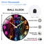 Ensemble de vêtements de soirée pour femmes, style néon coloré - Horloge murale moderne en verre de 24 pouces