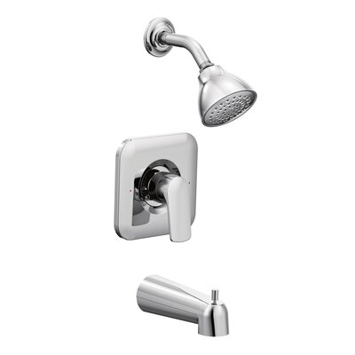 Rizon Chrome Tub and Shower Faucet with Handle and Posi-Temp -  Moen, T2813EP