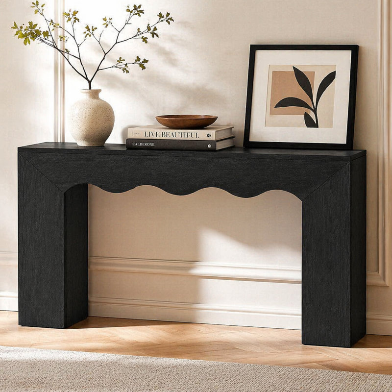 Wavy Edge Style Sofa Table,Console Table,Entryway Table