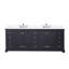 Meuble-lavabo double 84 po X P 22 po D, plateau en marbre de culture et ensemble de robinet pour la maison-1164976196