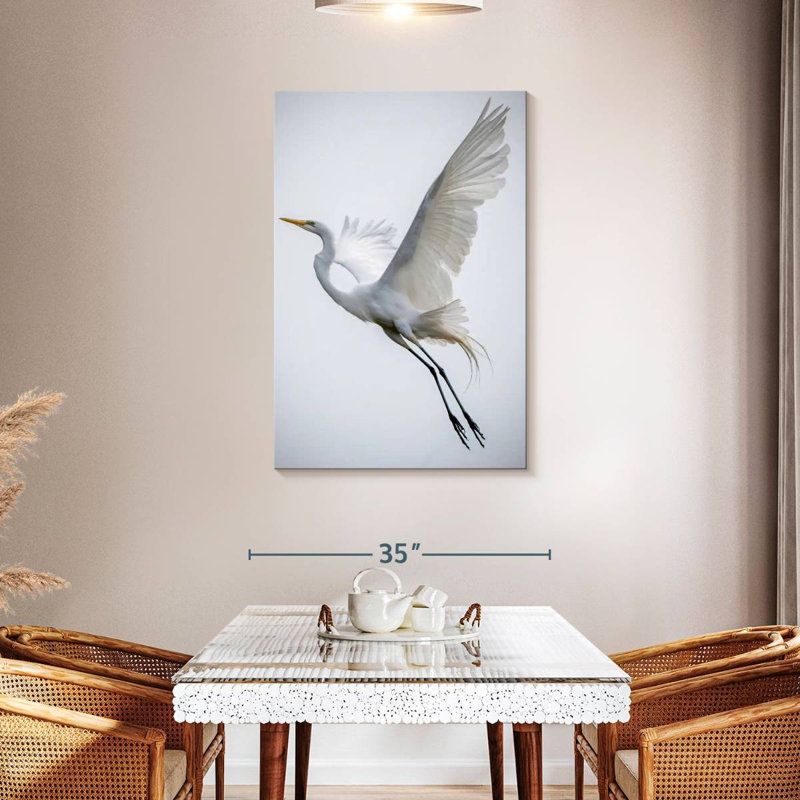 Brampt Angelic Great Egret, 45" H x 30" W