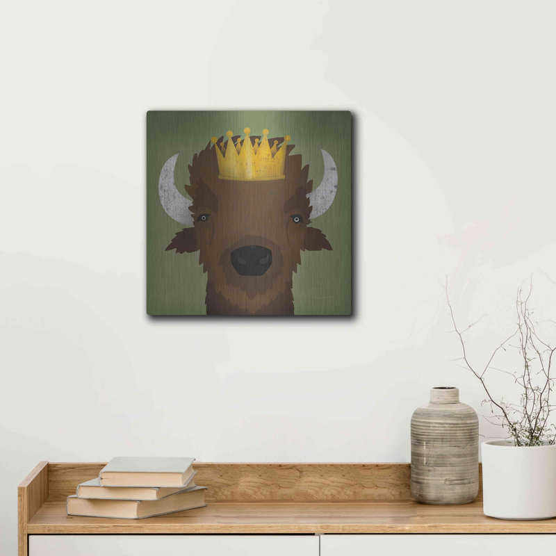 «Buffalo III with Crown» par Ryan Fowler, H 12 po x l 12 po