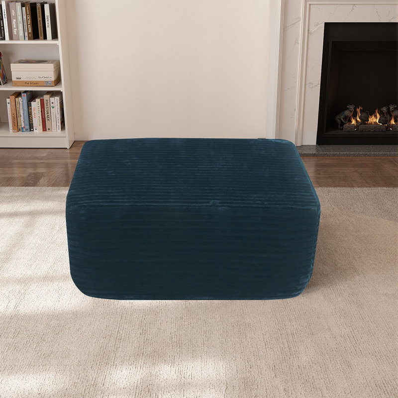 373-001/Ottoman//Black/Plush, Black