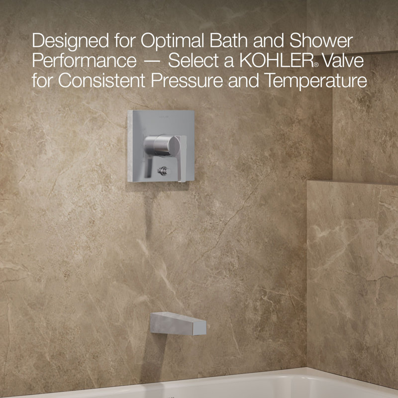 Honesty Rite-Temp Bath and Shower Trim with Showerhead and Lever Handle, Polished Chrome