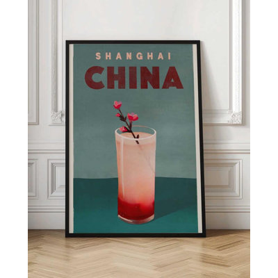 Affiche de voyage rétro à cocktail en Chine