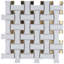 Metro Dog Bone Basketweave 0.92 In. X 2.26 In. Porcelain Basketweave Mosaic Wall Tile-87873730