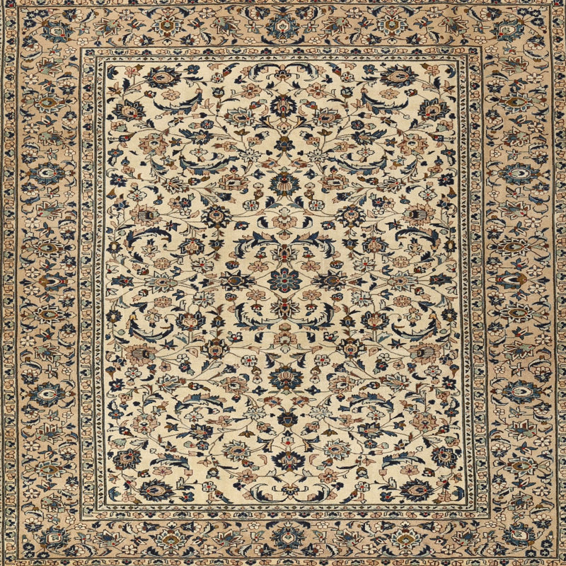 Tapis oriental crème / gris Kiri, Rond 6 pi