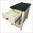 Farmhouse Nightstand with Charging Station &amp; Storage, White+Black-123403193