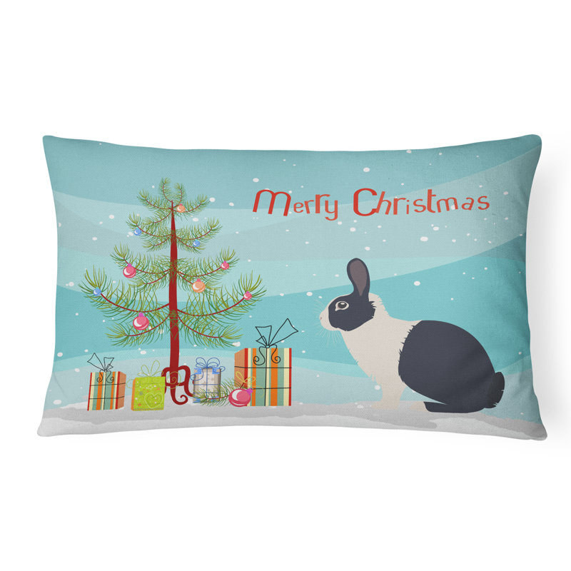  Dutch Rabbit Christmas Indoor/Outdoor Throw Pillow