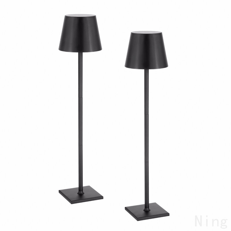 Lampe de table sans fil avec 2 piles rechargeables à hauteur réglable noir