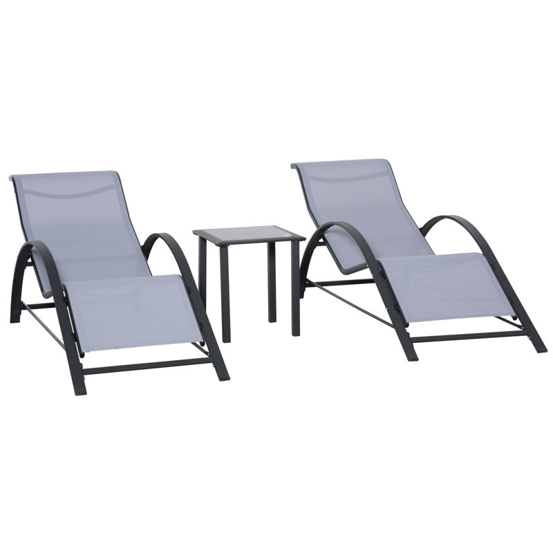 Hobscheid 169cm Long Chaise Lounge Set