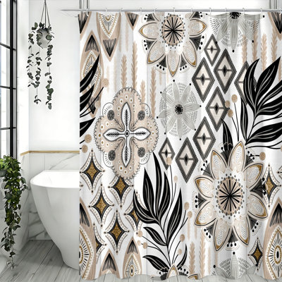 Shower Curtains with Hooks Included